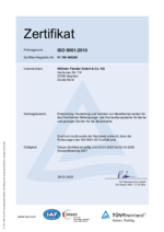  Zertifikat ISO 9001:2015 