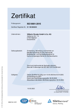 TUEV-Zertifikat deutsch